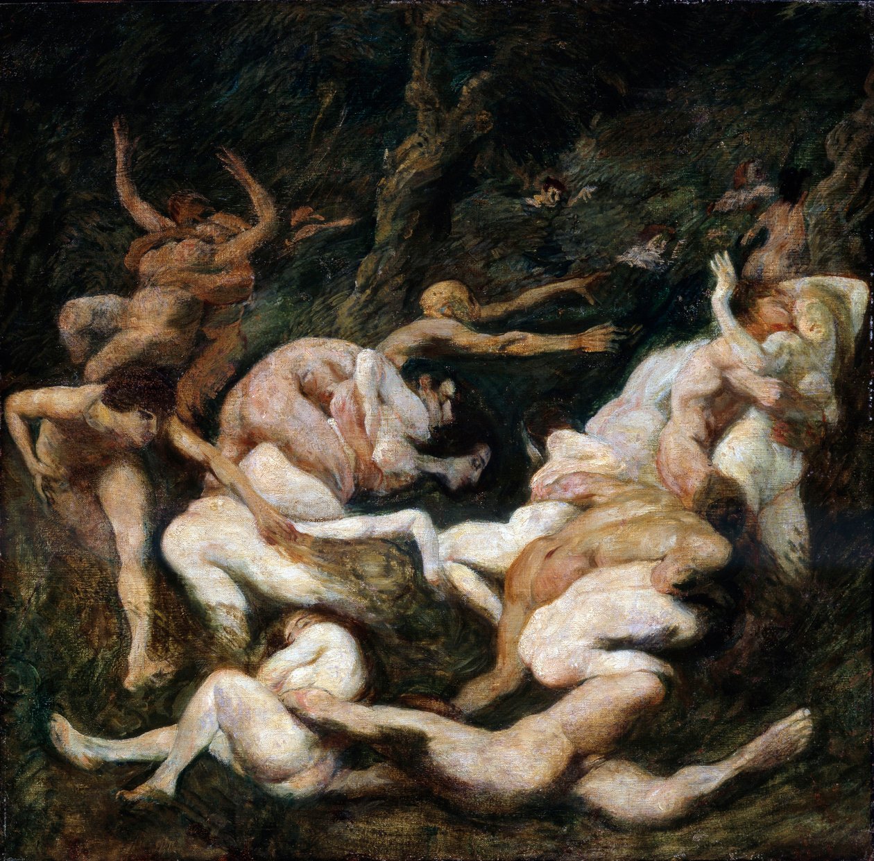 O rapto de mulheres, século XX. de Ludwig von Hofmann
