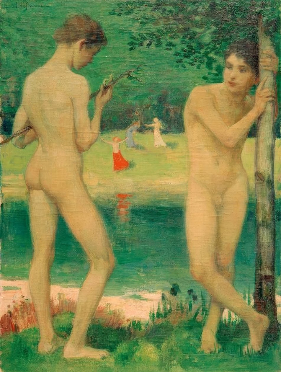 Dois meninos de Ludwig von Hofmann