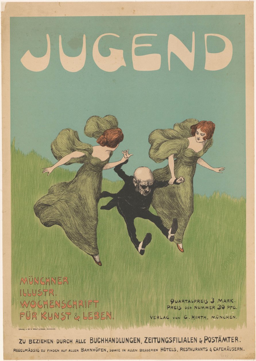 Cartaz para a revista Jugend de Ludwig von Zumbusch