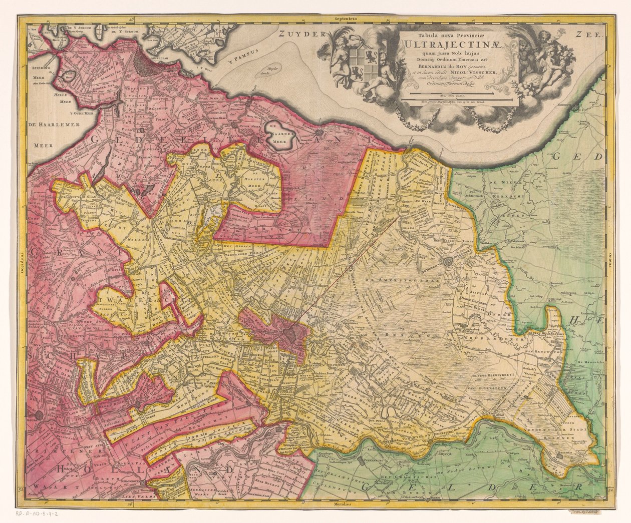 Kaart van da província de Utrecht O novo mapa da província de Ultrajetine ... (título no objeto) de Luggert van Anse