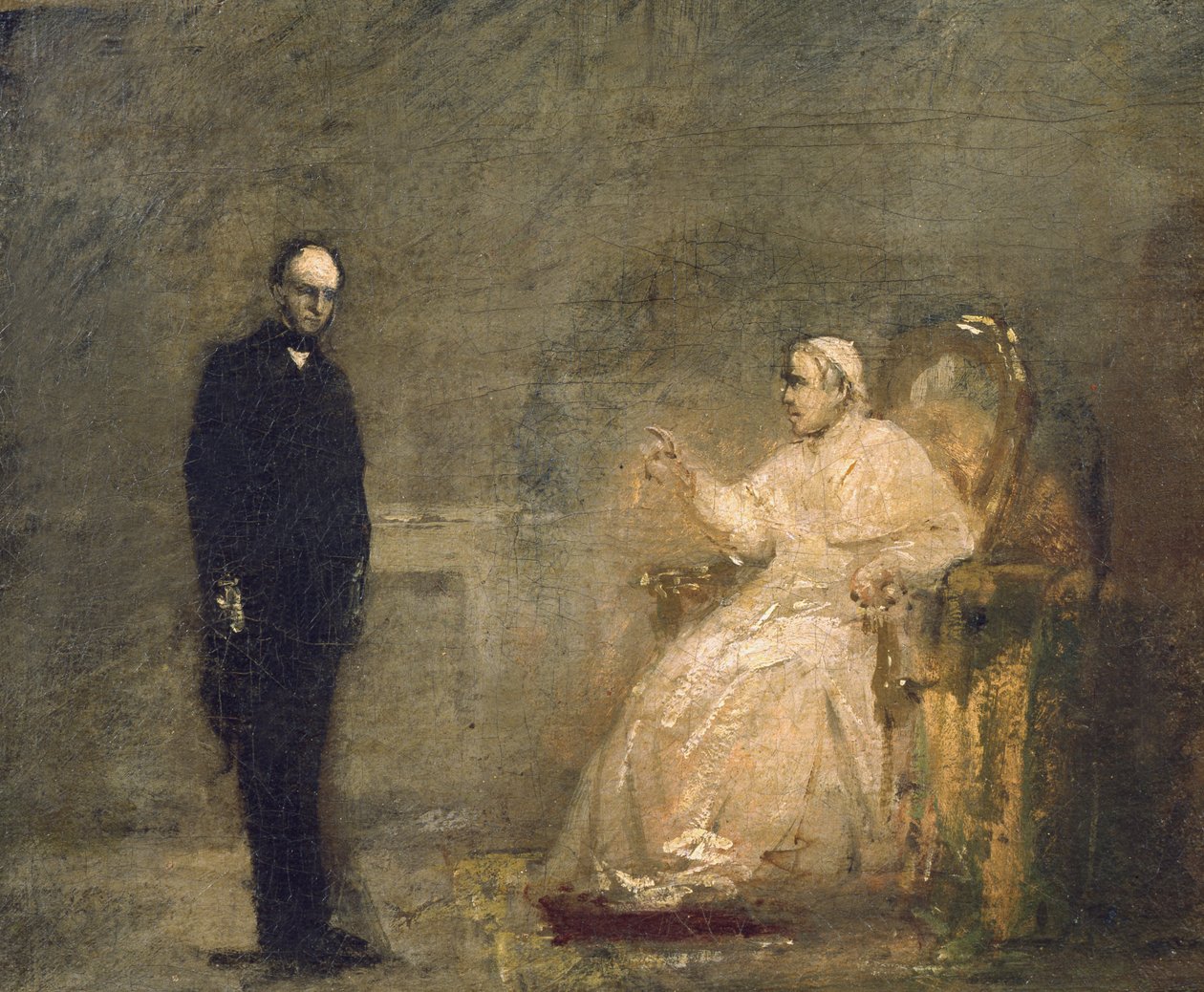 Papa Pio IX e um representante do Risorgimento de Luigi Galli