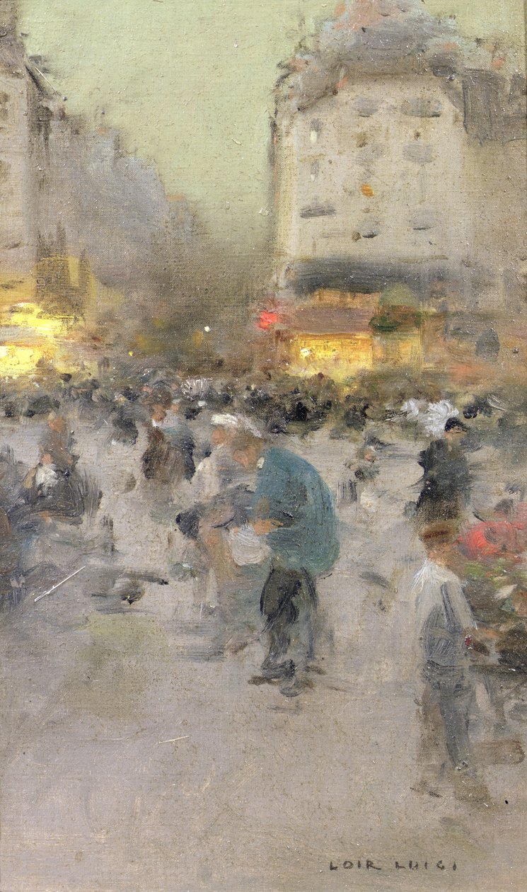 Uma cena de rua de Paris de Luigi Loir