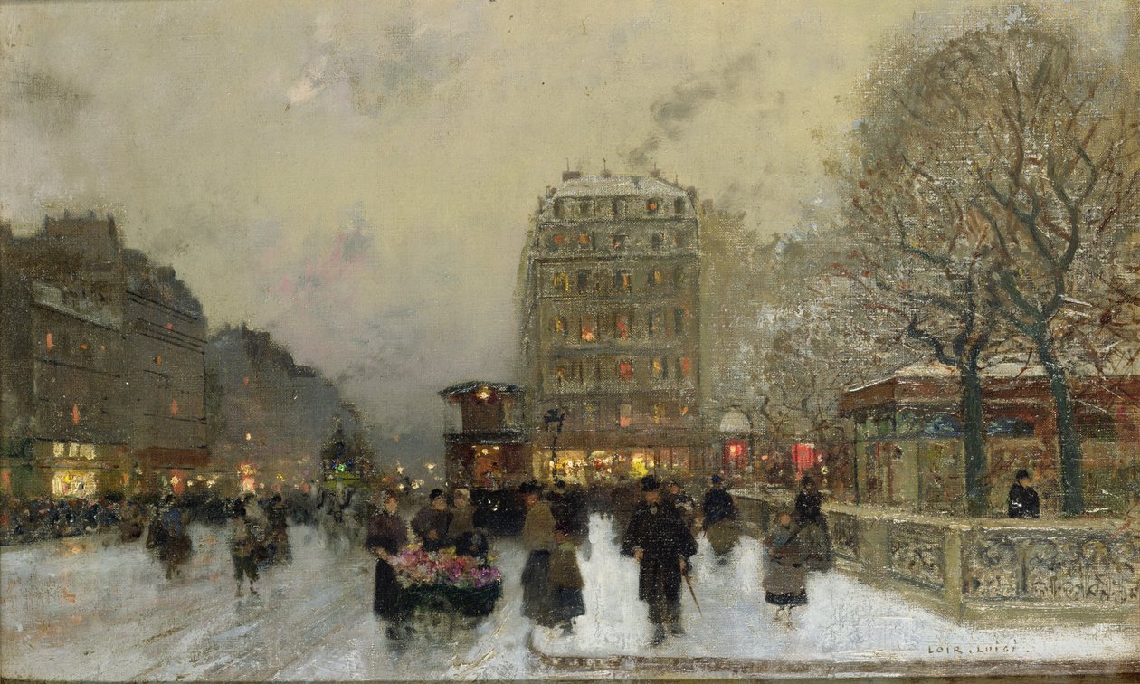 Cena de rua de Paris de Luigi Loir
