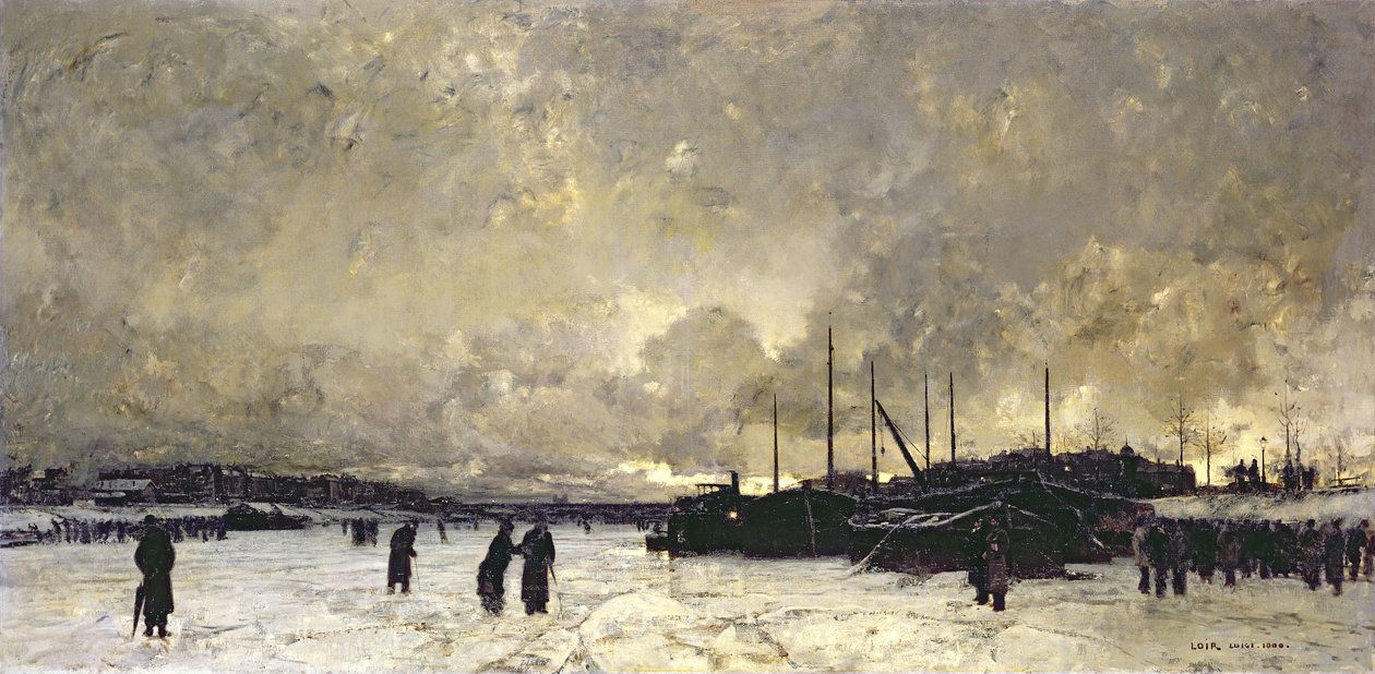 O Sena em dezembro de 1879 de Luigi Loir