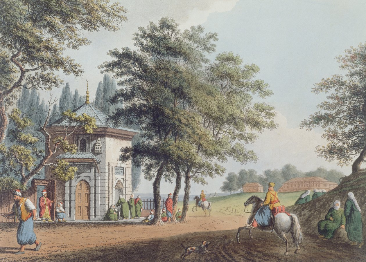 Pêra, prato 3 de &39;Views in the Ottoman Dominions&39;, pub. por Robert Bowyer (1758-1834) 1809 (aquatinta) de Luigi Mayer