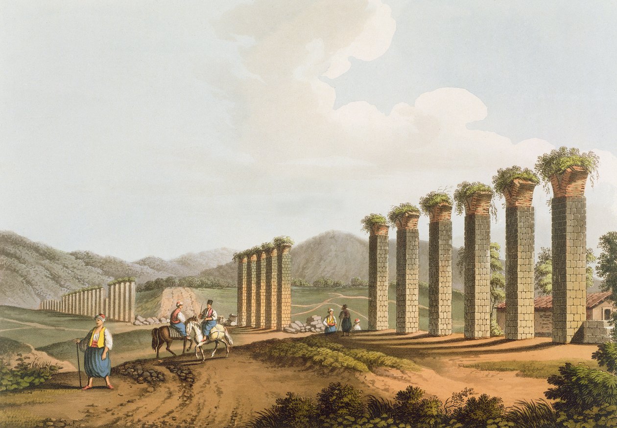 Ruínas de um aqueduto perto de Éfeso, 1810 de Luigi Mayer