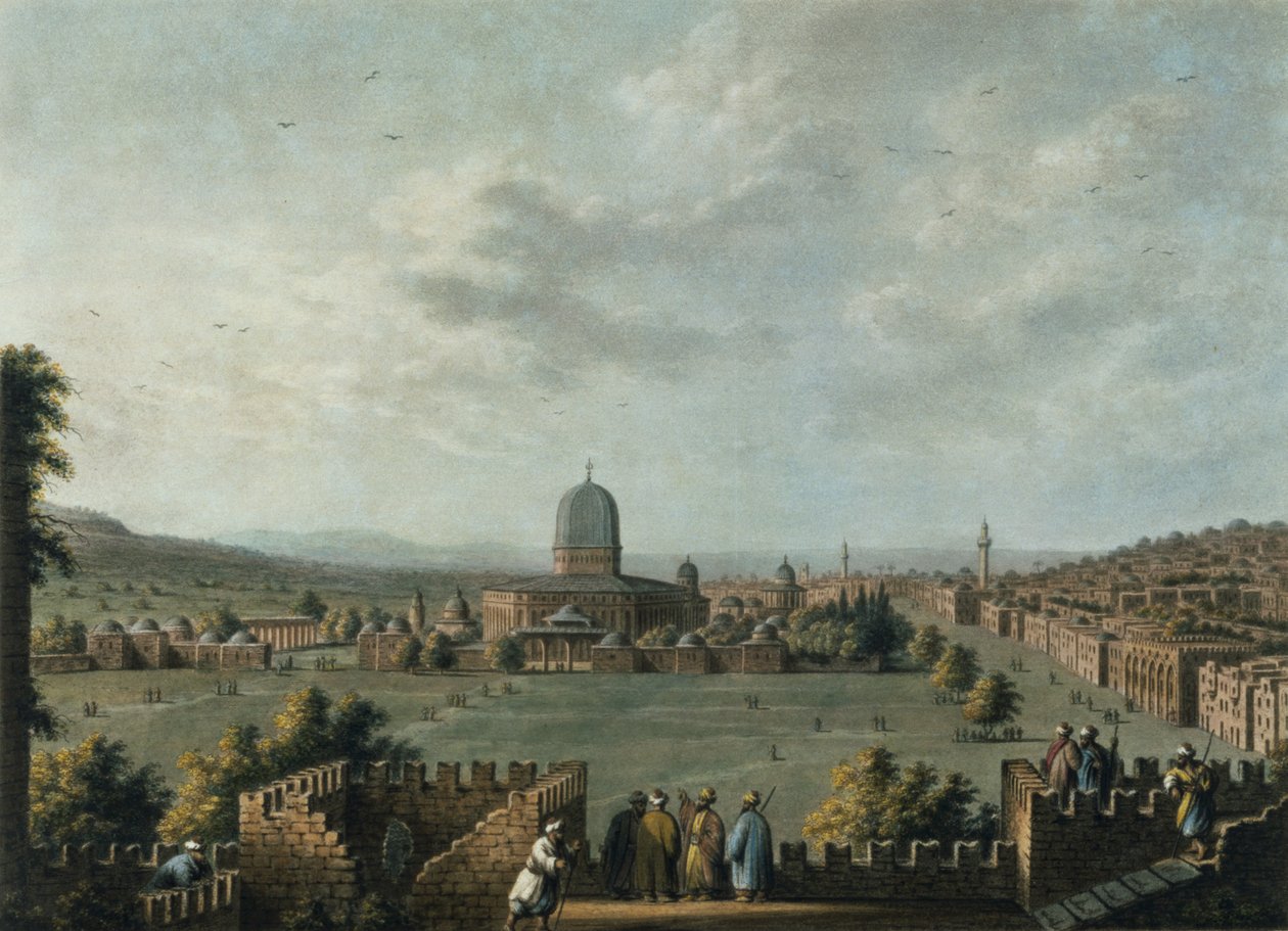 Templo de Salomão, placa 63 de "vistas nos domínios otomanos", bar. por Robert Bowyer (1758-1834) 1810 (aquatinta) de Luigi Mayer