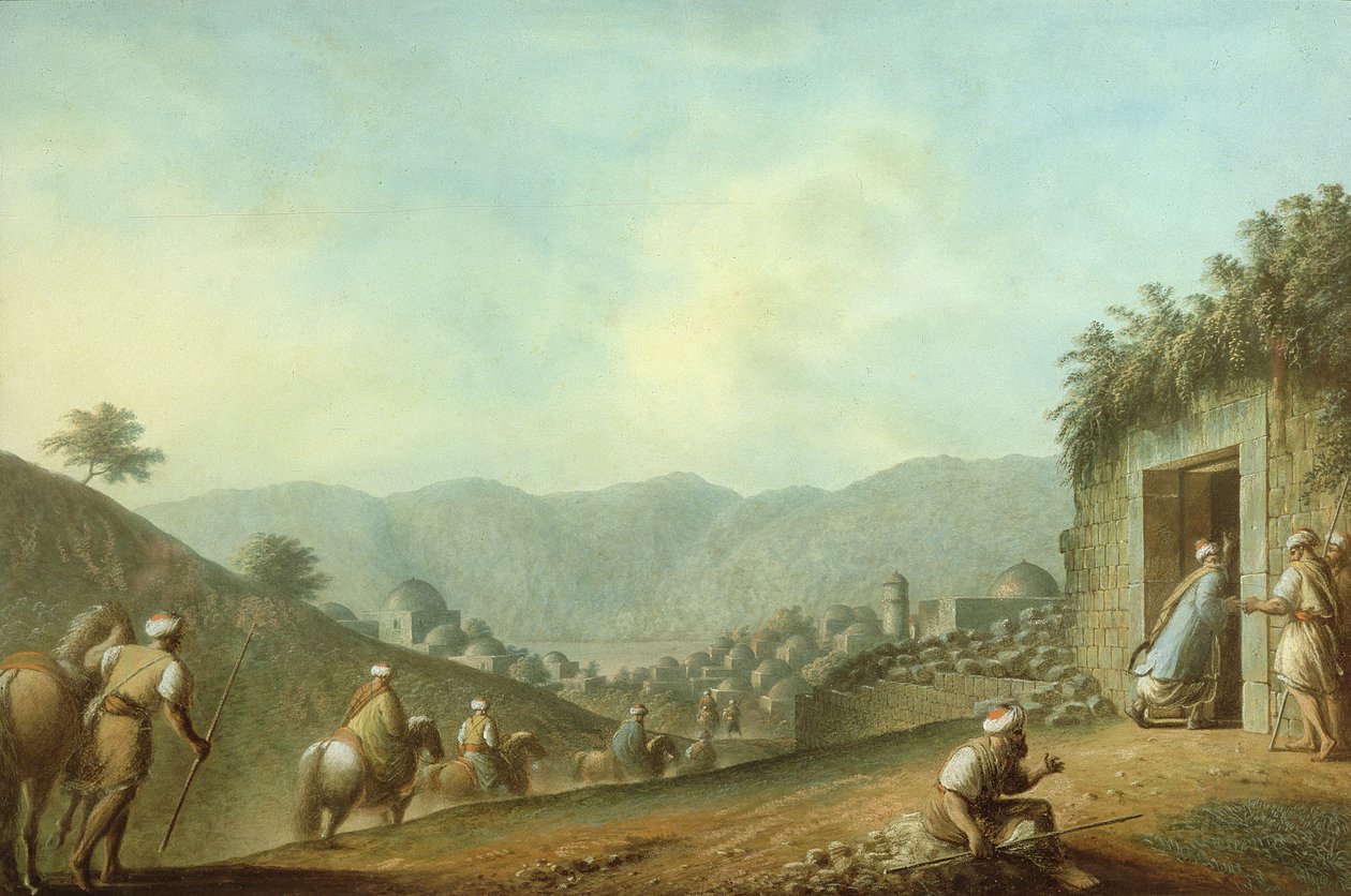 A aldeia de Betania com vista para o mar morto de Luigi Mayer
