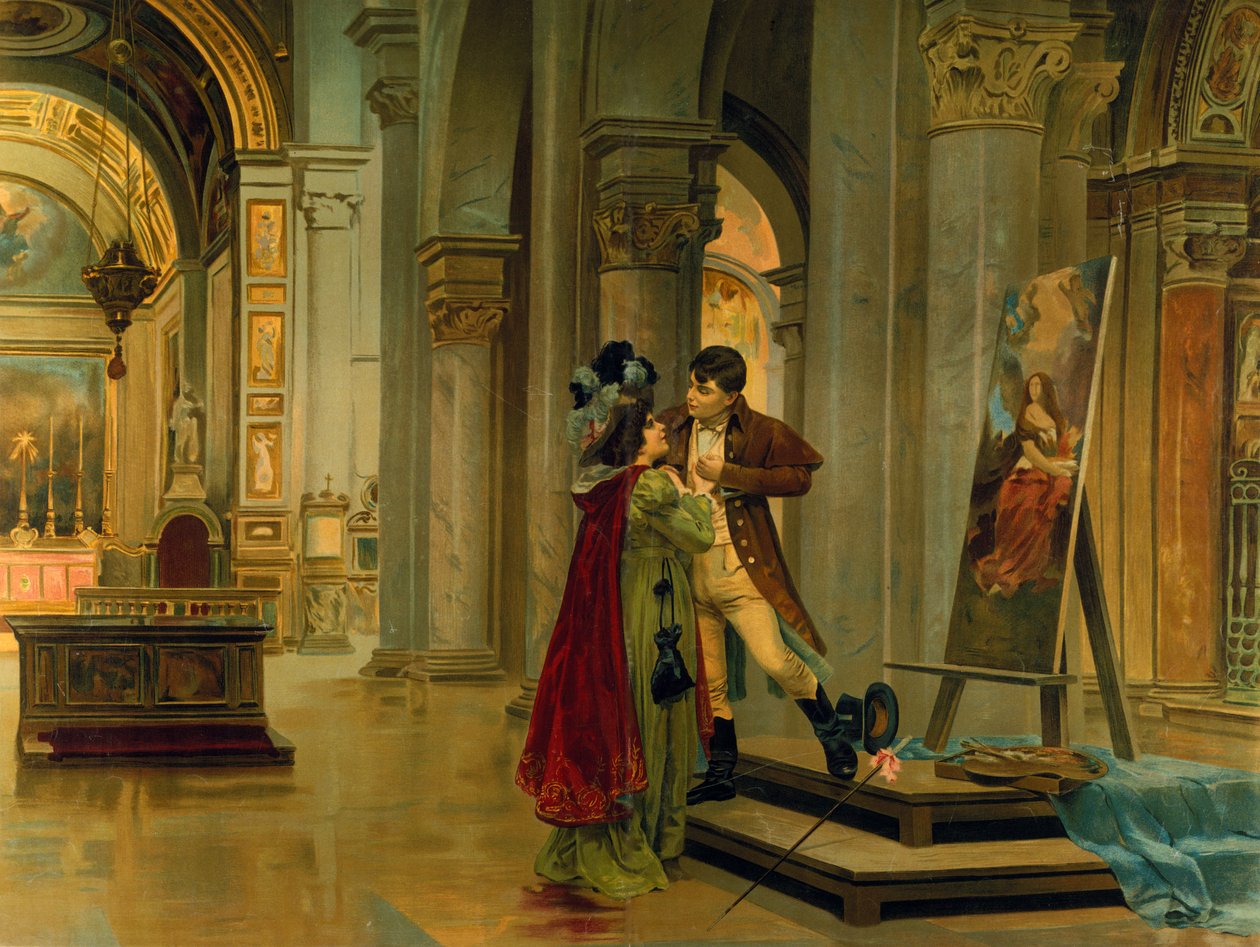 Cena de Tosca por Giacomo Puccini de Luigi Morgari