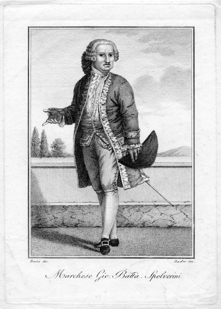 retrato gravado de Luigi Rados d’après Jean Francois Bosio