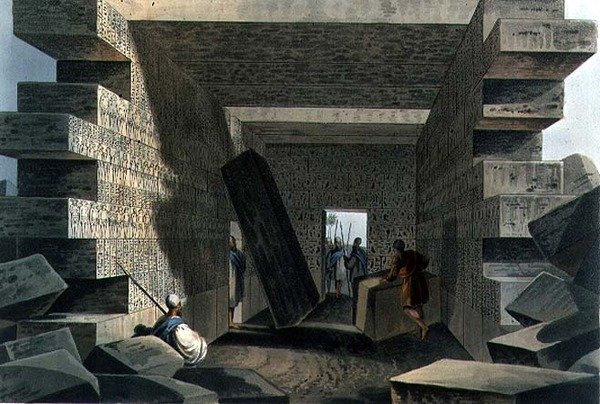 Interior do Templo de Júpiter Ammon, placa 71 de 