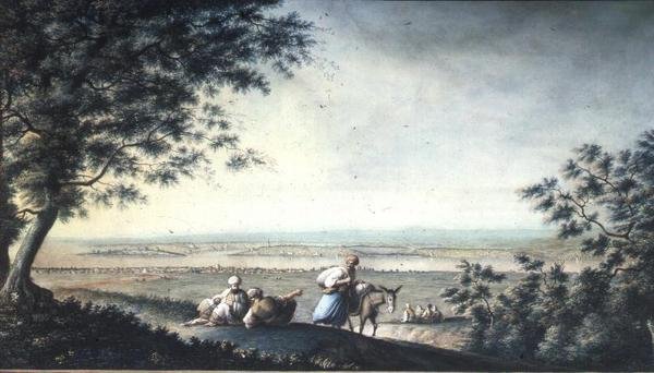 Vista de Constantinopla (gouache) de Luigi (after) Mayer
