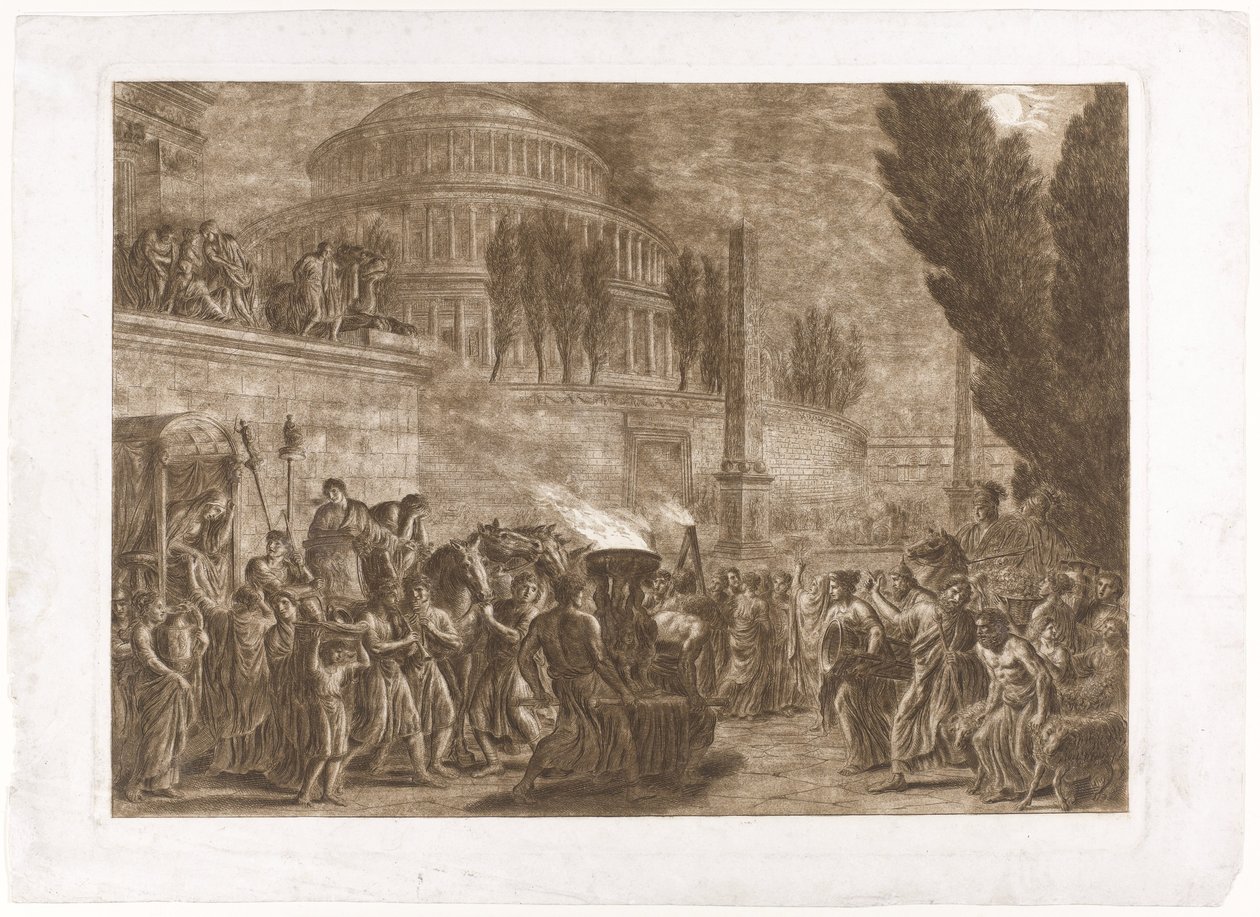 Procissão no templo antigo de Luigi Ademollo