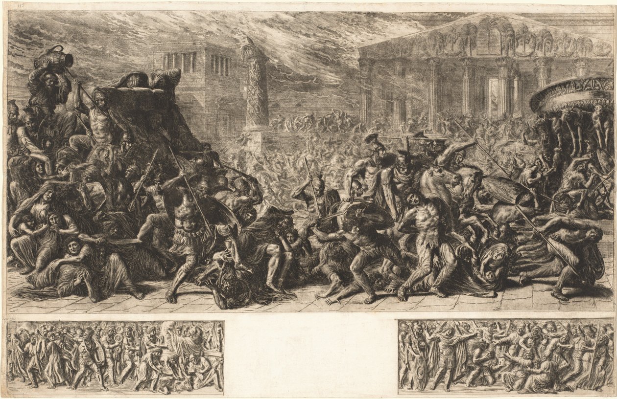 O saque do templo em Jerusalém de Luigi Ademollo