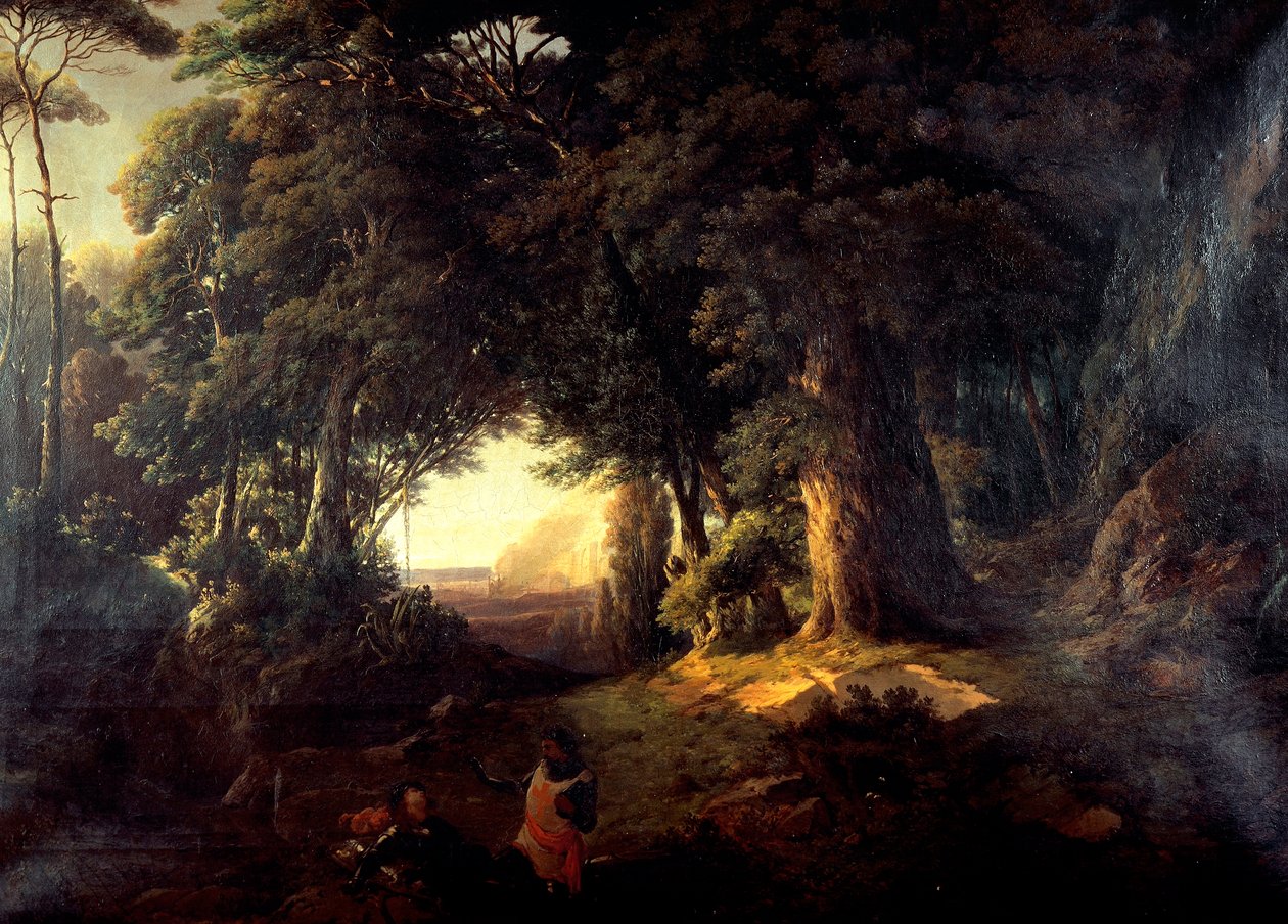 Baptismo de Clorinda, por Luigi Ashton (1824-1884), óleo sobre tela, 87x120 cm de Luigi Ashton
