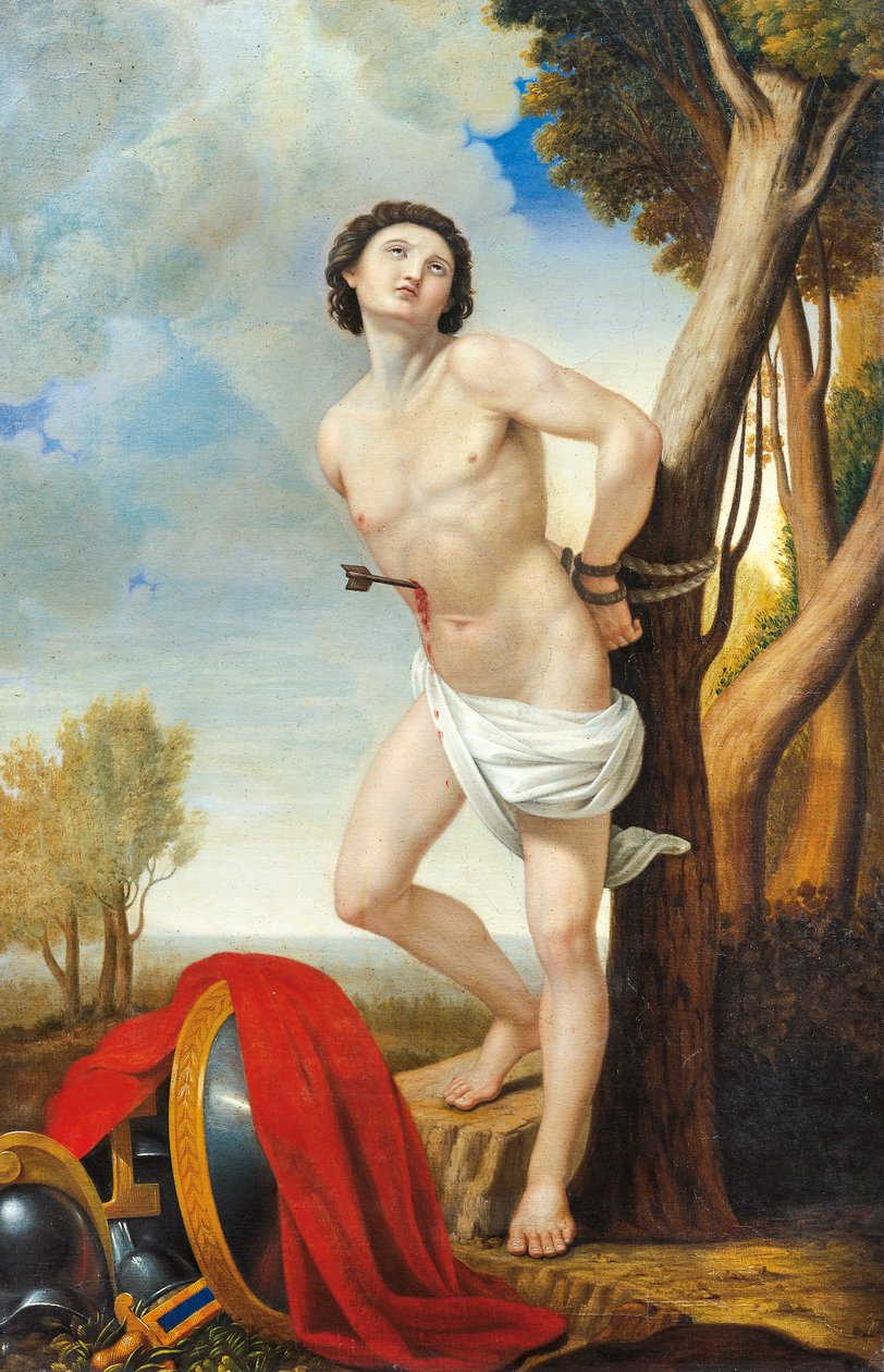 Martírio de São Sebastião, de Luigi Asioli (1817-77), óleo sobre tela de Luigi Asioli