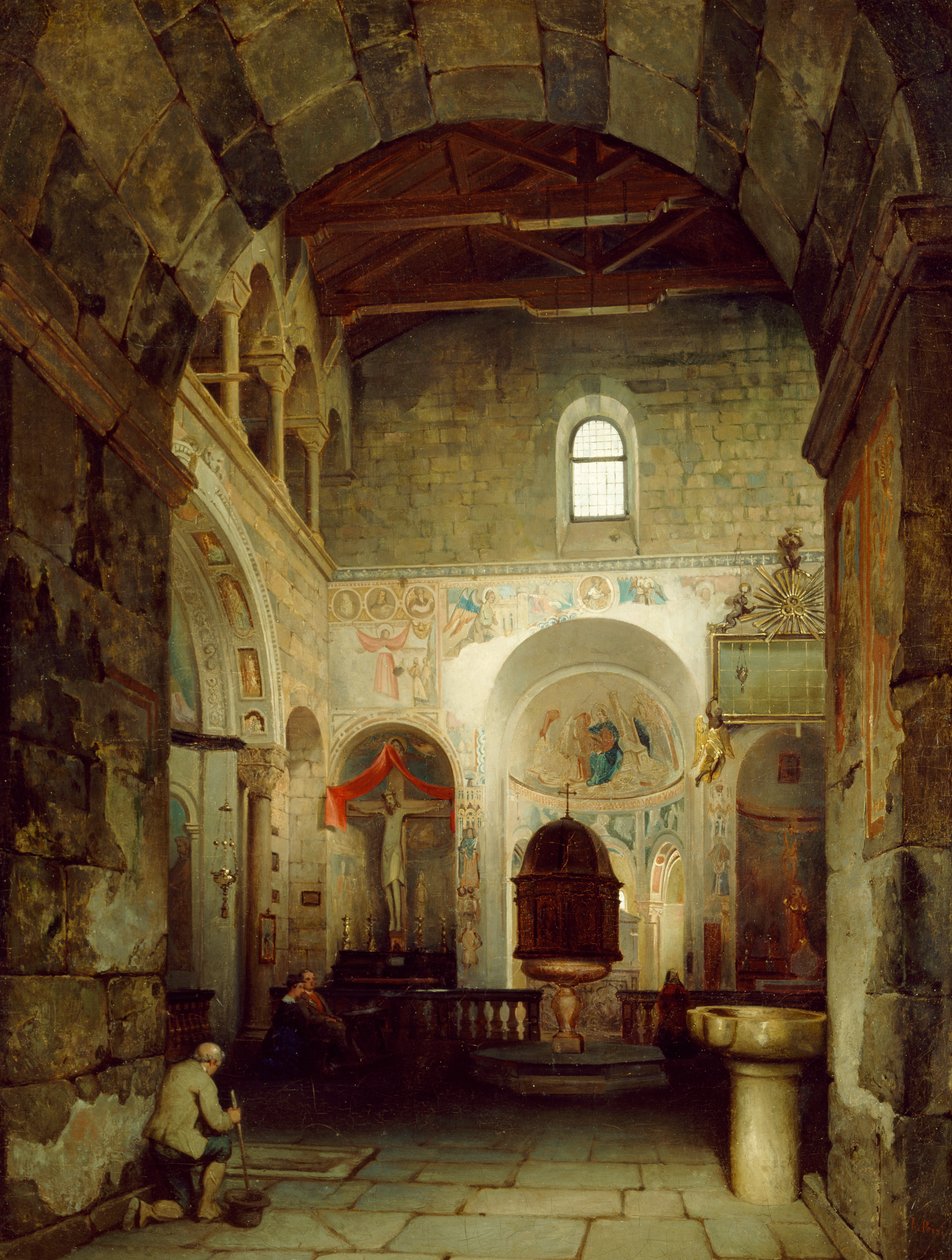 O antigo Baptistério de Gravedona de Luigi Bisi