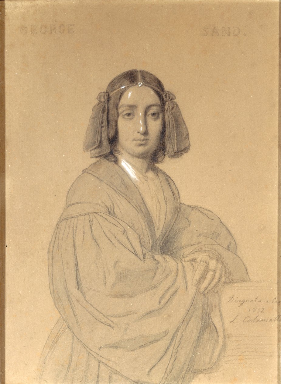 Retrato de George Sand, 1837. de Luigi Calamatta