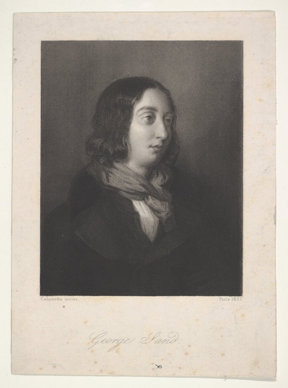 Retrato de George Sand, 1837. de Luigi Calamatta