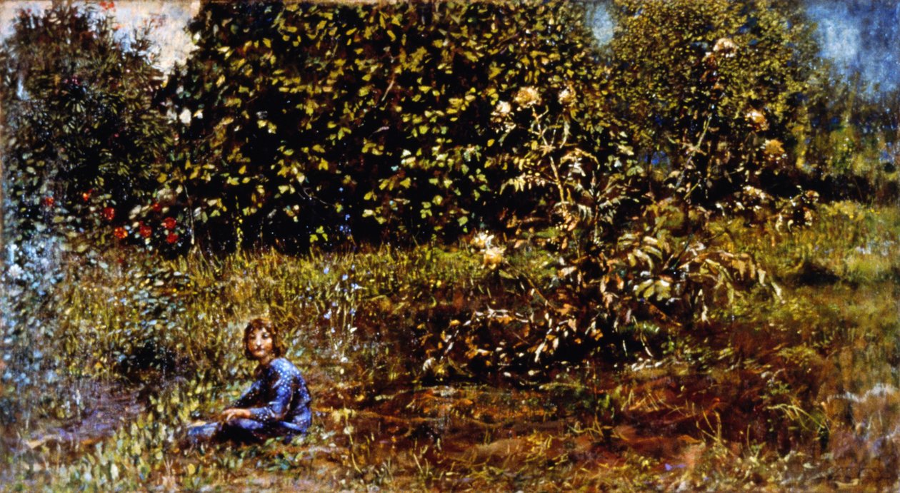Jardim de Primavera (óleo sobre tela) de Luigi Conconi