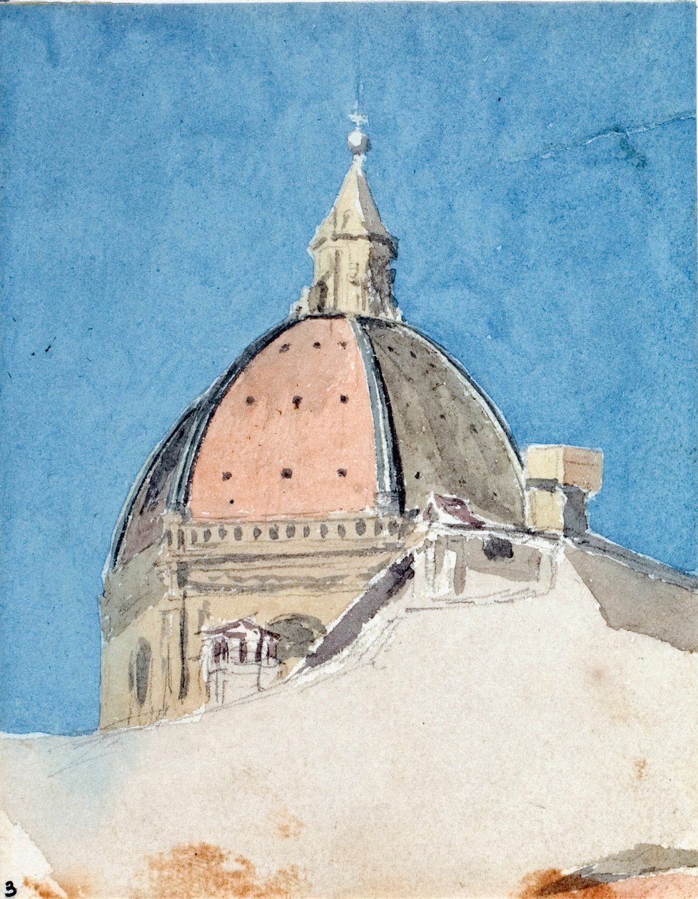 Cúpula da Igreja Santa Maria del Fiore, Florença (aguarela) de Luigi Garibbo