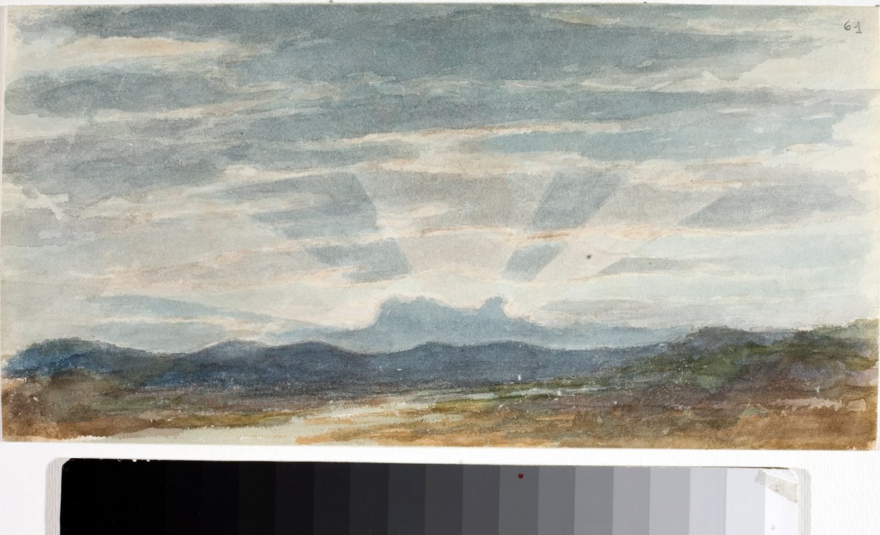 Paisagem, efeitos de luz (aguarela, antes de 1825) de Luigi Garibbo