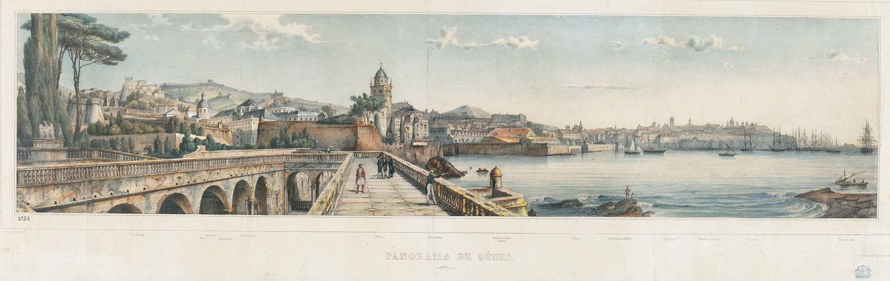 Vista Panorâmica da Cidade de Génova de Luigi Garibbo