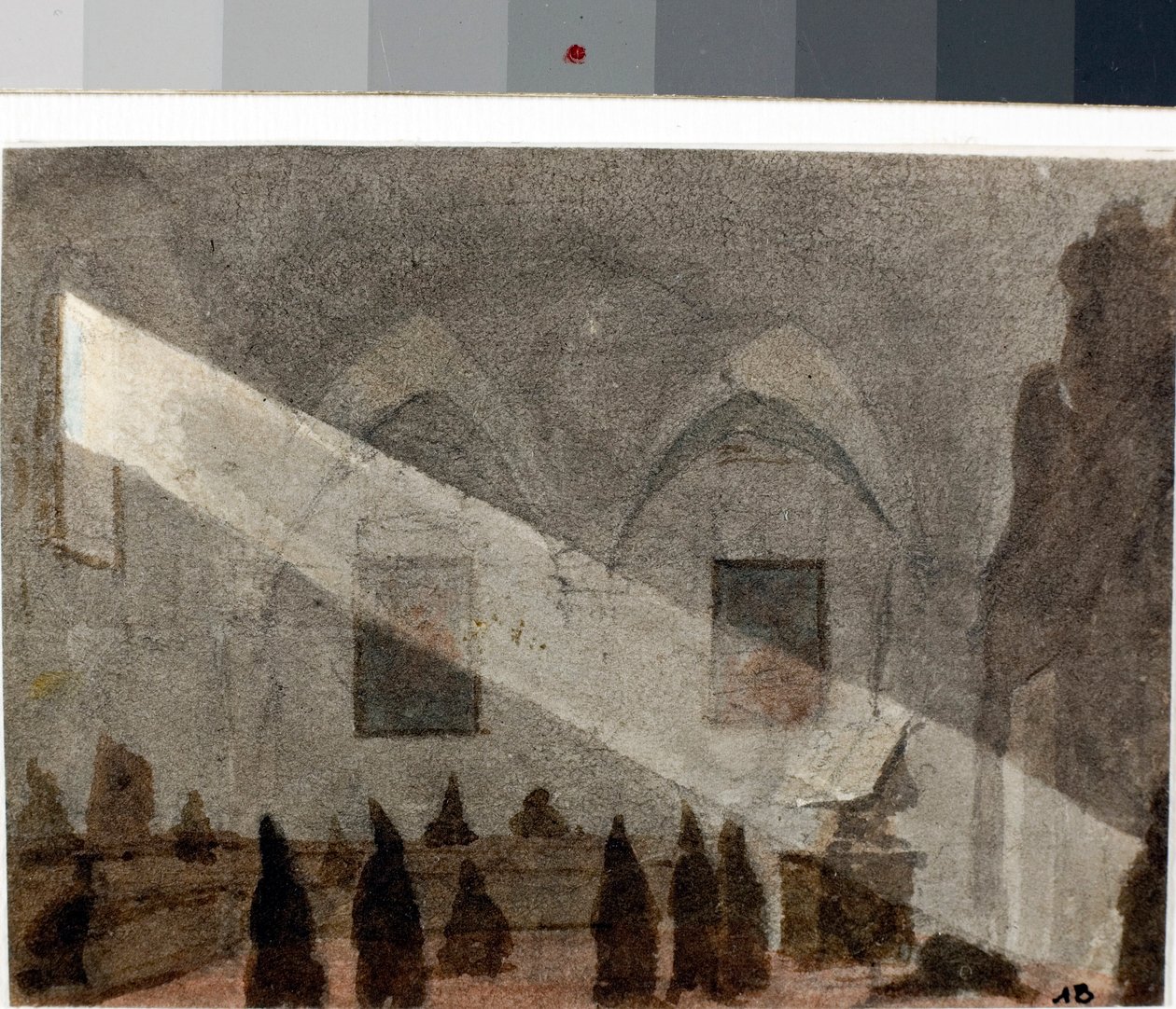 Refeitório de um Mosteiro (Aquarela, c.1825) de Luigi Garibbo