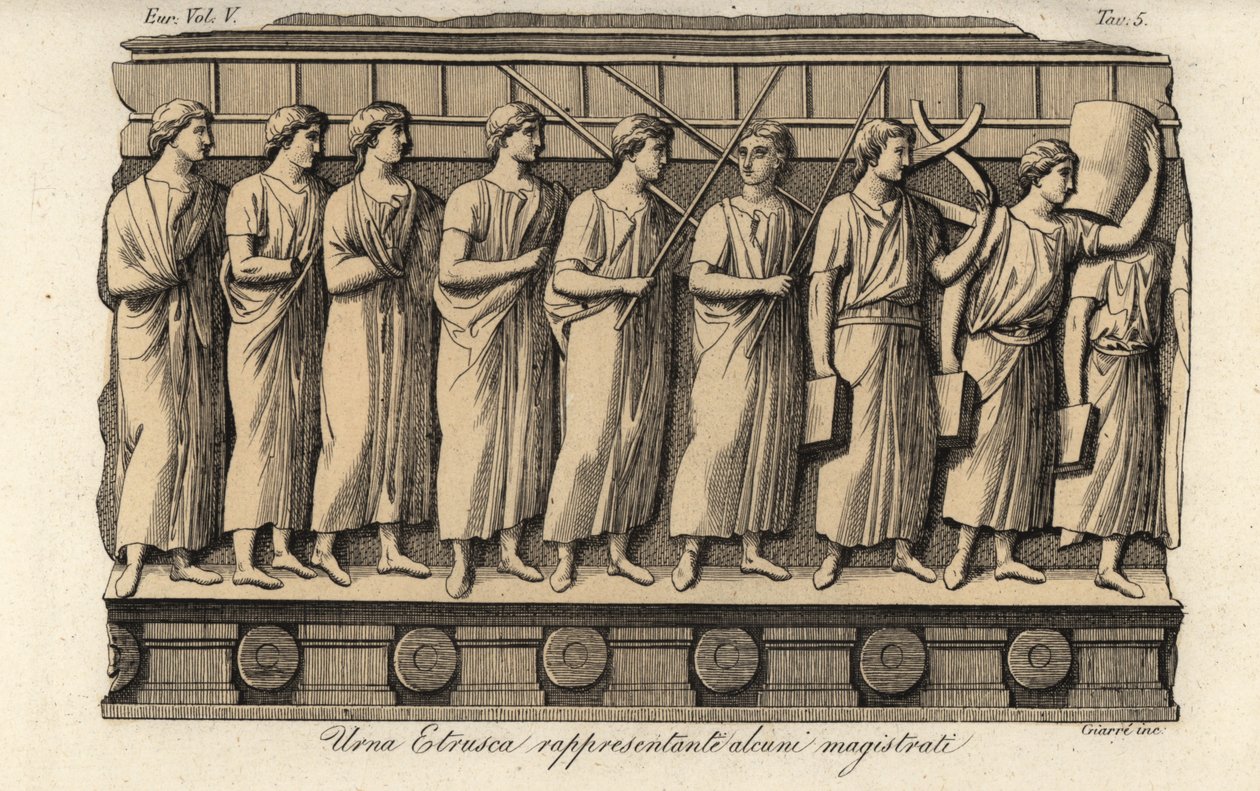 Magistrados de uma antiga urna etrusca de Luigi Giarrè