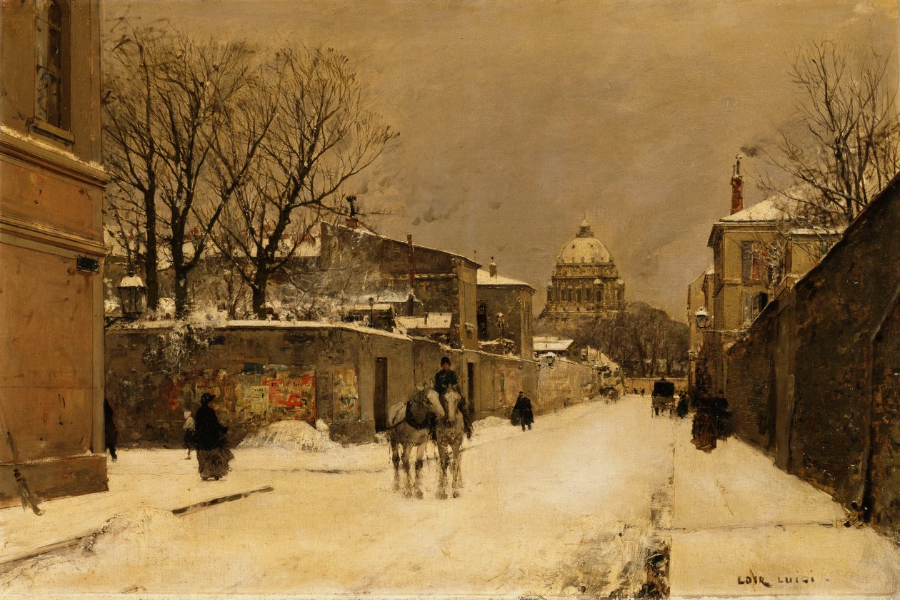 Uma rua perto de Les Invalides, Paris de Luigi Loir
