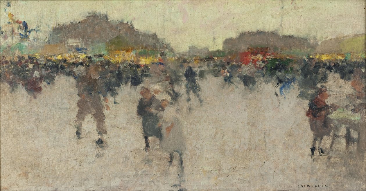 Fête de la place du Trône, Paris, ca. 1890 (óleo sobre tela) de Luigi Loir
