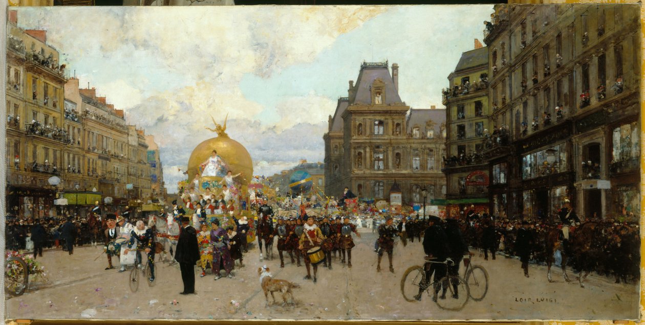 Quaresma em Paris, ca. 1912 (óleo sobre tela) de Luigi Loir
