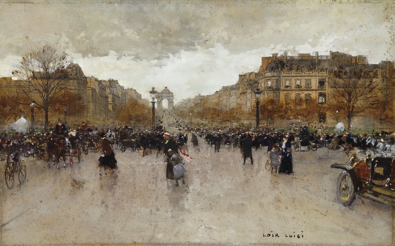 Rond Point des Champs Elysees, Paris, de Luigi Loir
