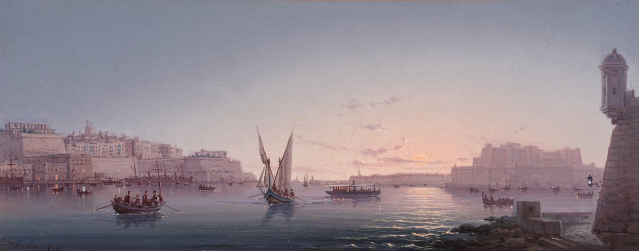 Grande Porto, Malta, de Corrodino, 1911 de Luigi Maria Galea