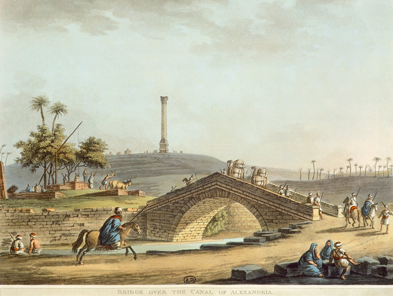 Ponte sobre o canal em Alexandria de Luigi Mayer