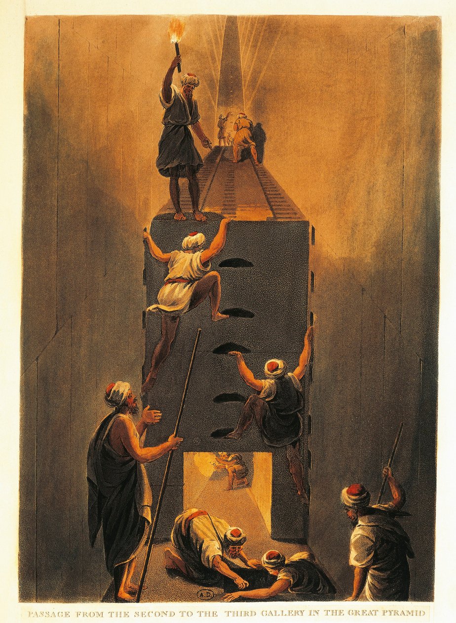 França, Paris, Passagem da Segunda à Terceira Galeria na Grande Pirâmide de Gizé de Luigi Mayer