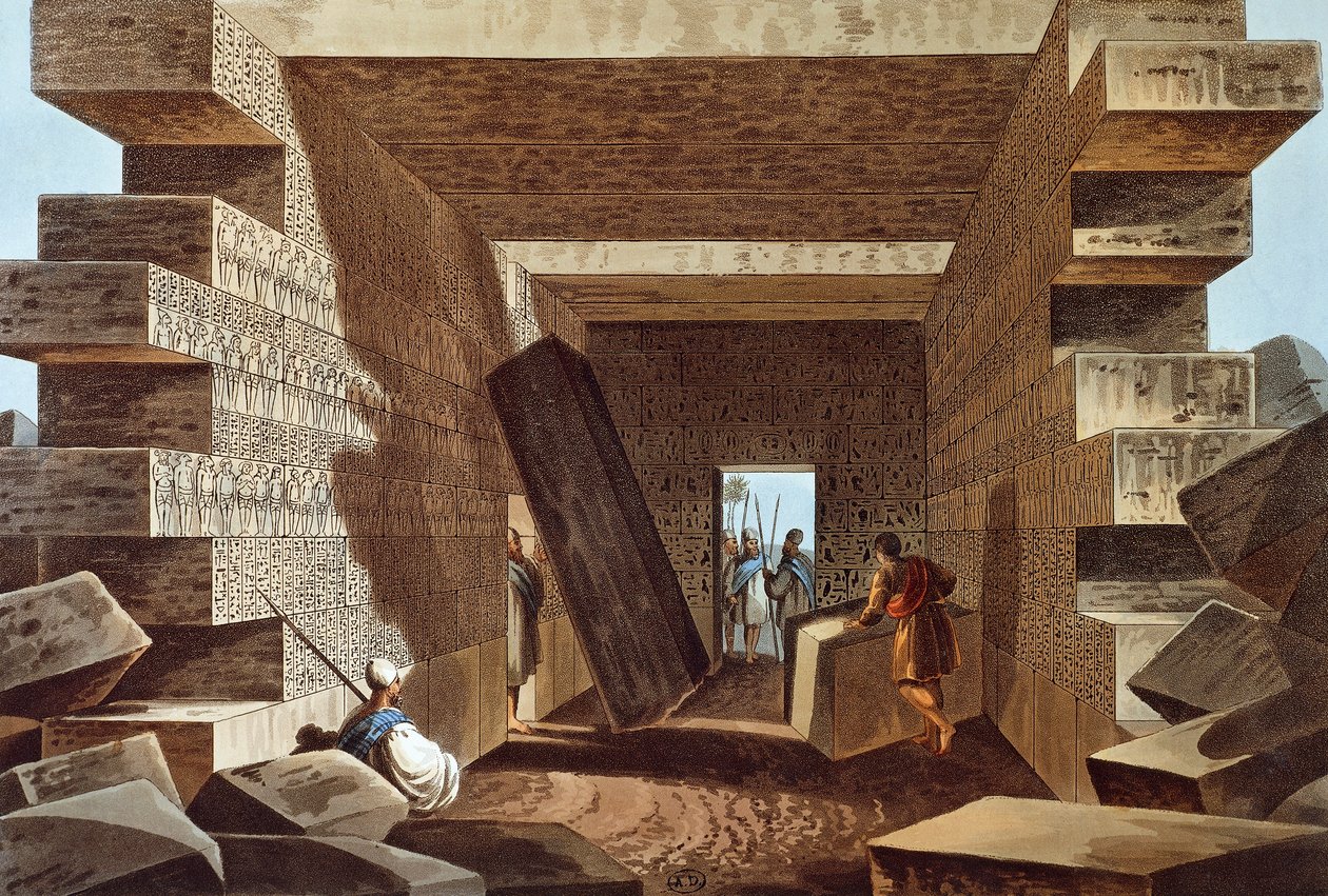 Interior do Templo de Júpiter Ammon na Líbia de Luigi Mayer