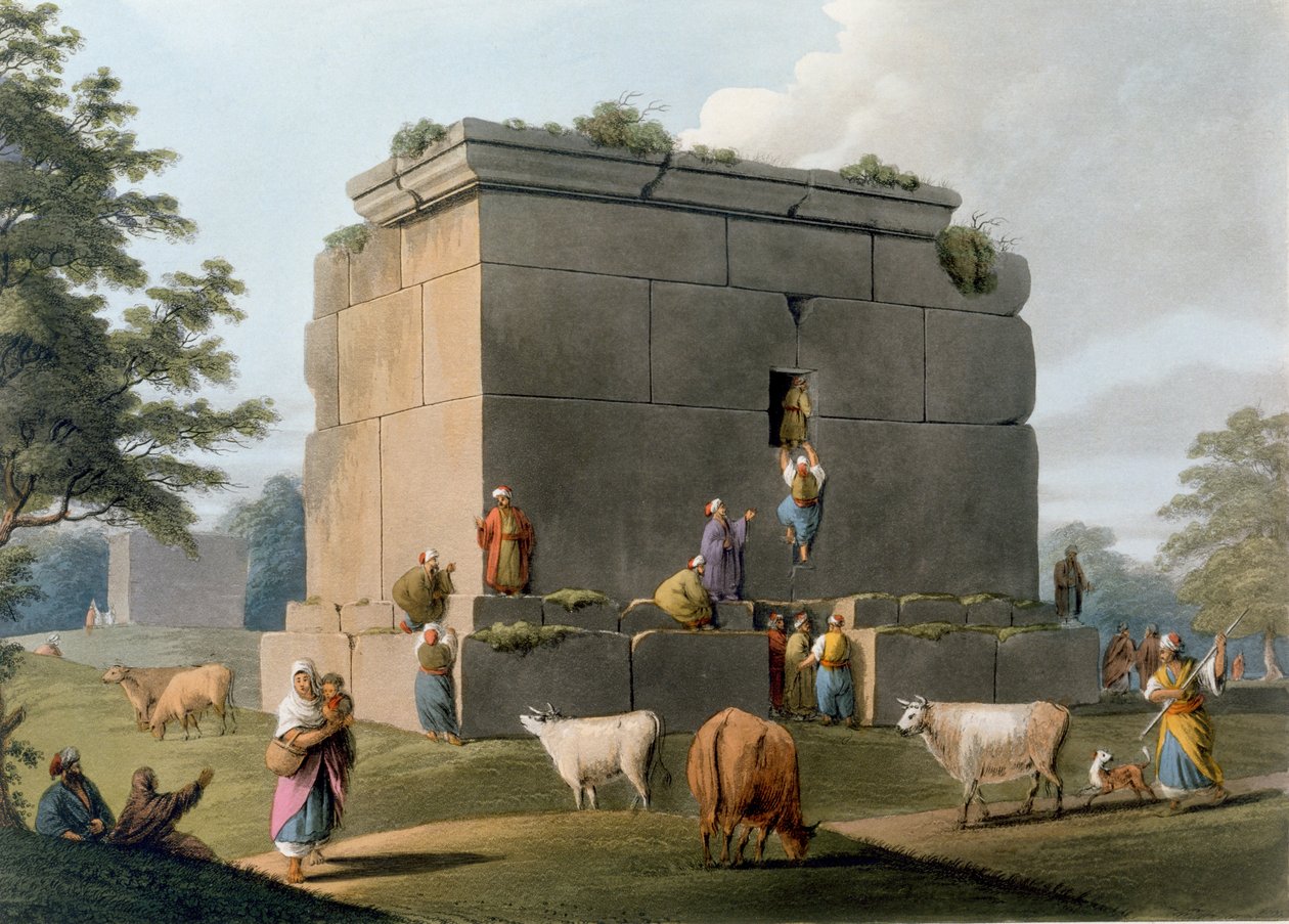 Monumento entre Trípoli e Tortosa, gravado por William Watts (1752-1851), 1806 de Luigi Mayer
