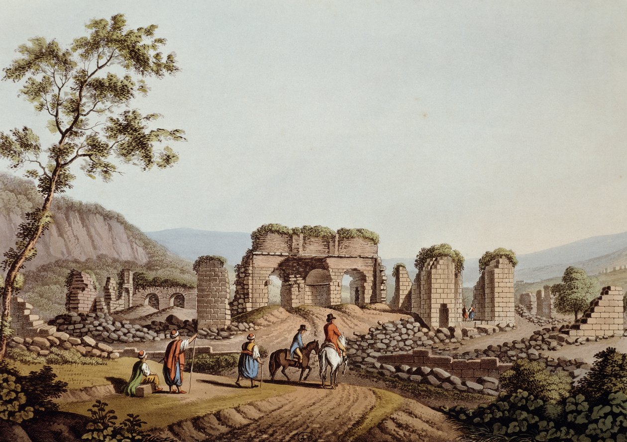 Restos do templo de Diana em Éfeso de Luigi Mayer