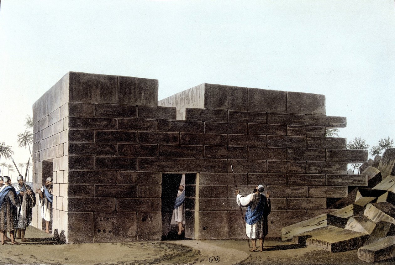 Templo de Júpiter Ammon na Líbia. Em vista do domínio otomano na Europa, na Ásia e em outras ilhas do Mediterrâneo. A partir de um desenho original de Luigi Mayer, Londres de Luigi Mayer