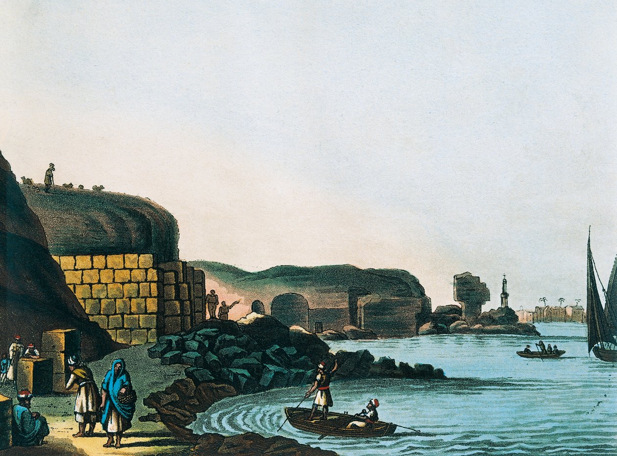 As Ruínas da Biblioteca Ptolomeu em Alexandria, de Luigi Mayer de Luigi Mayer