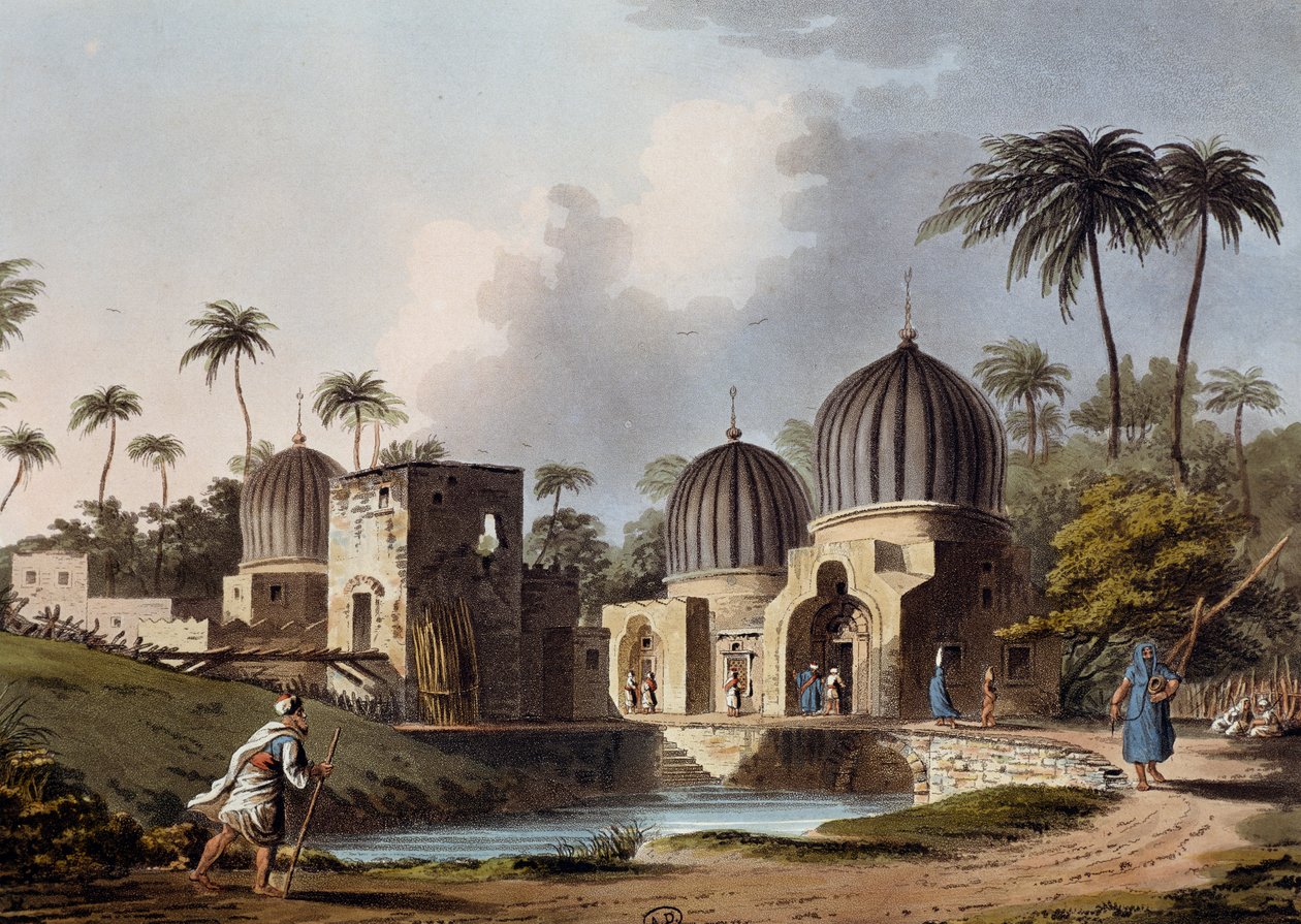 Túmulos de Santos Árabes em Rosetta, gravura, de Luigi Mayer (1755-ca 1803), de Views in Egypt, Palestine and Other Parts of Ottoman Empire de Luigi Mayer