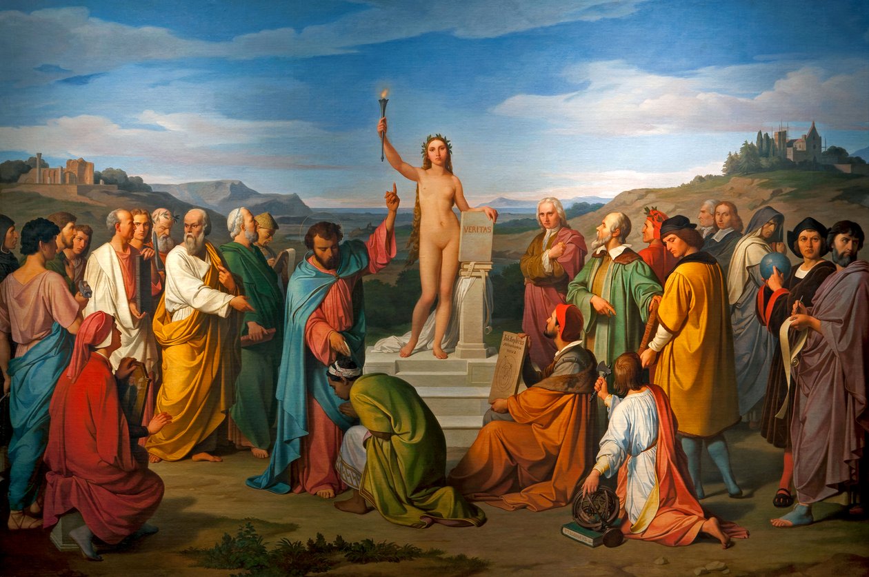 O triunfo da Verdade. Século XIX (óleo sobre tela) de Luigi Mussini