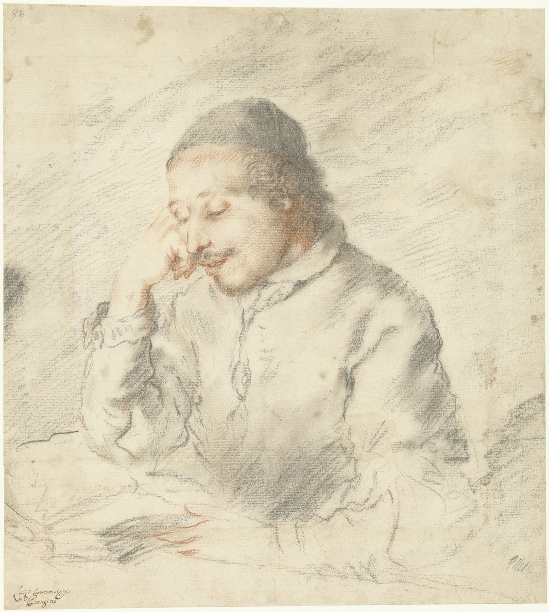 Retrato de um clérigo de leitura de Luigi Pellegrino Scaramuccia