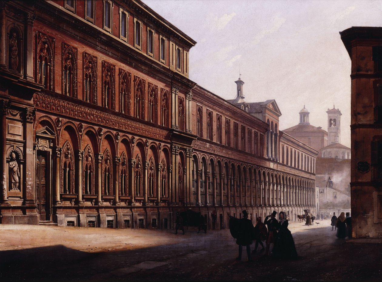 O Ca "Grande na Via Festa del Perdona, com S, 1842 de Luigi Premazzi