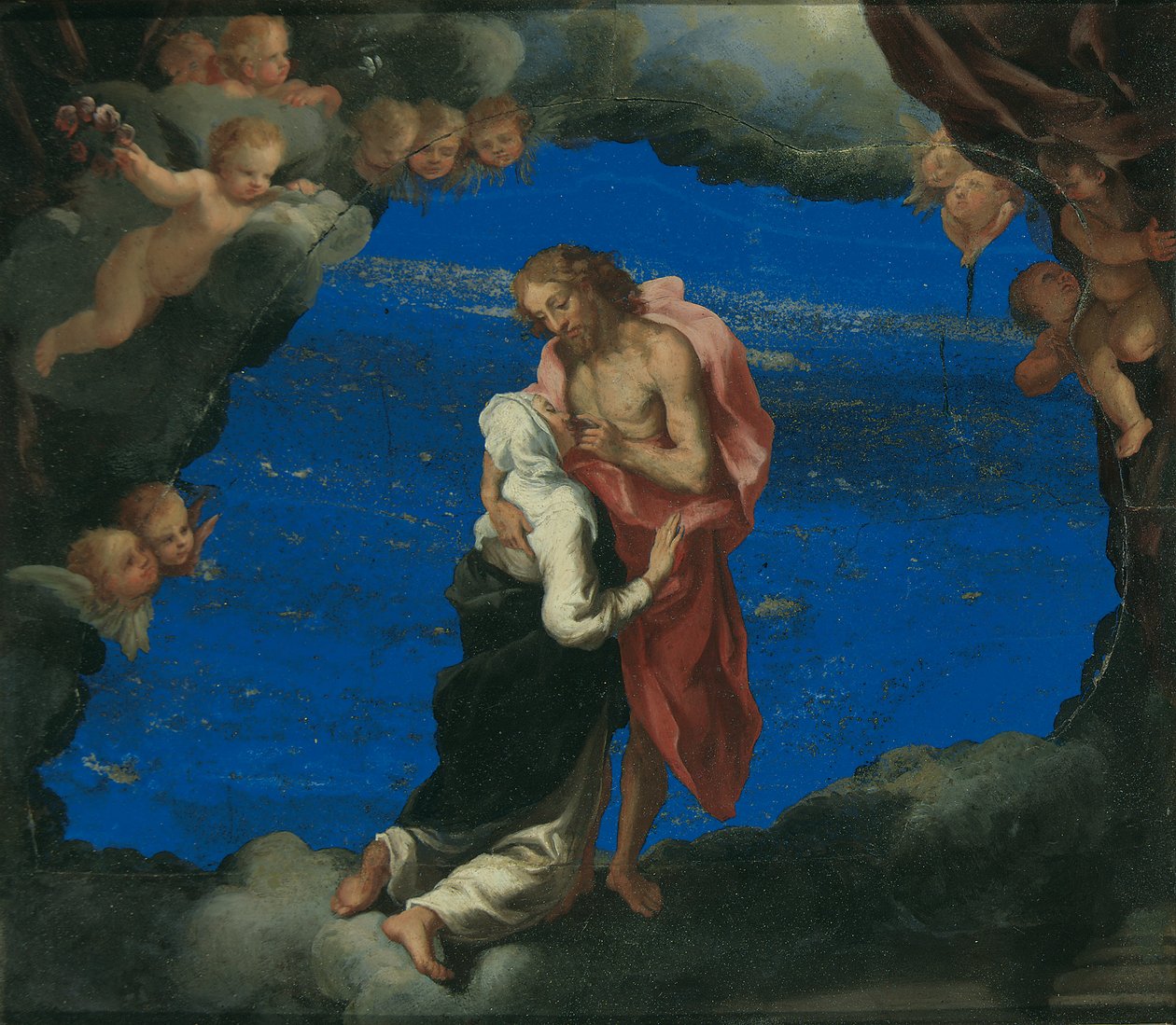 Santa Catarina na ferida de Cristo de Luigi Primo Gentile