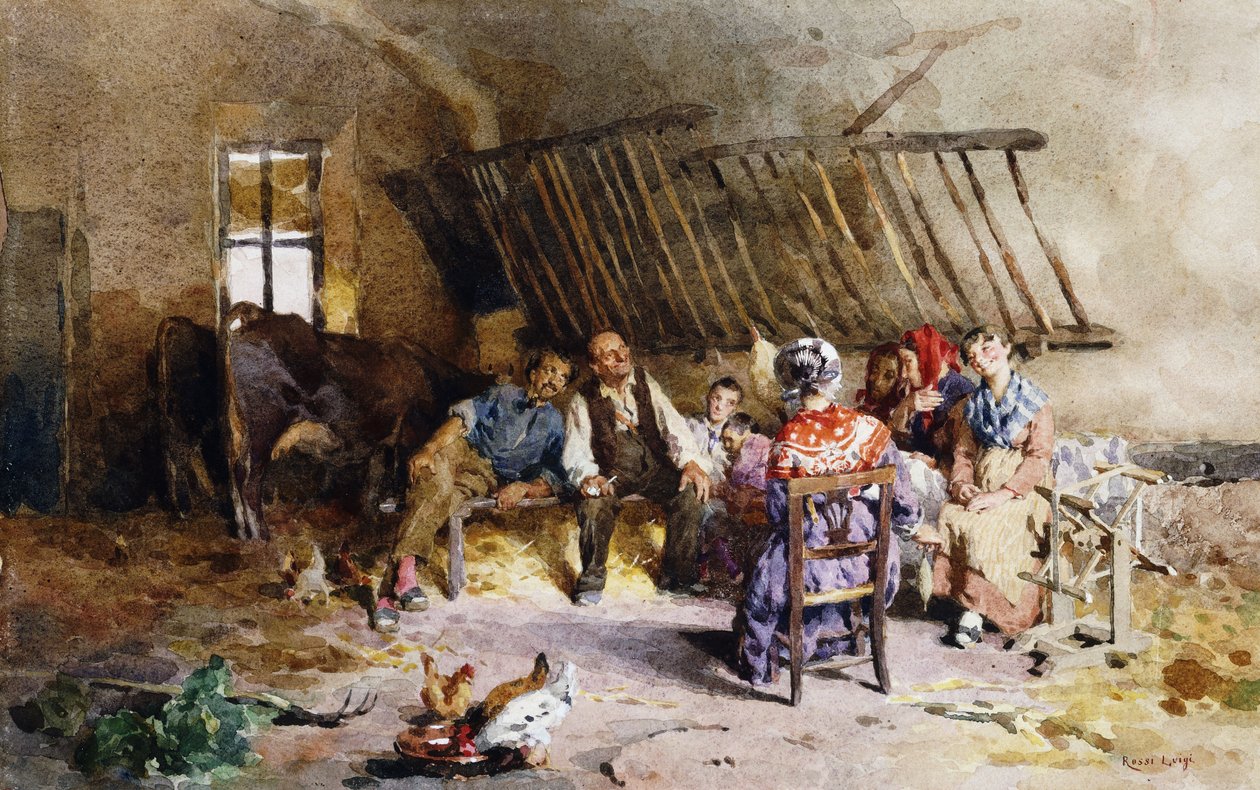 Em um celeiro, de Luigi Rossi