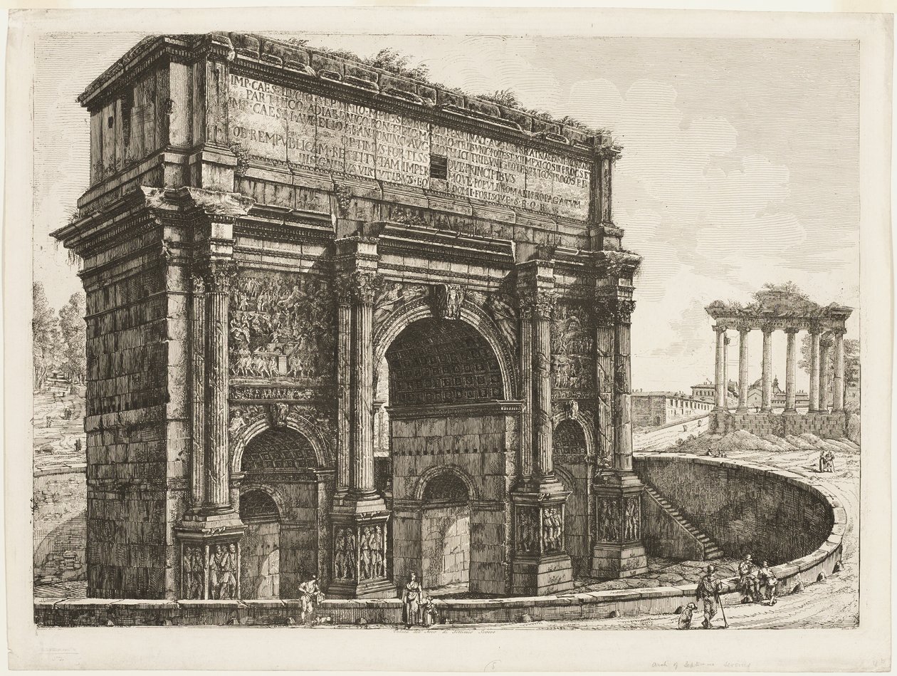 O Arco de Septímio Severo de Luigi Rossini