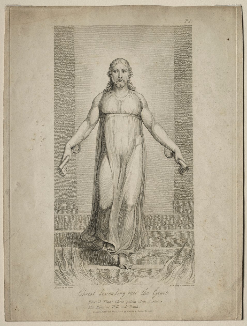 Cristo descendo para o túmulo. de Luigi Schiavonetti