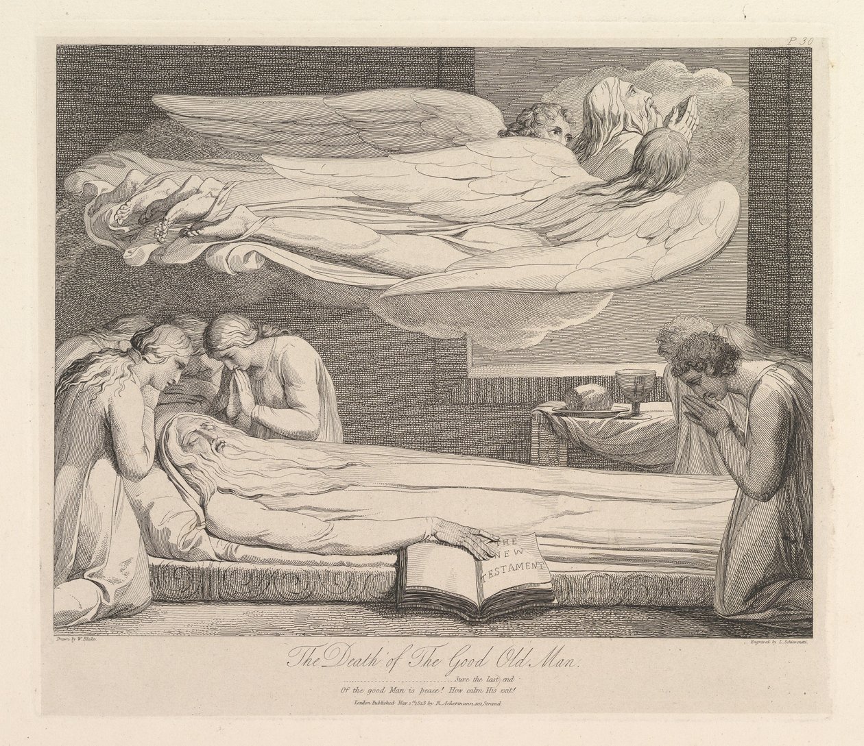 A morte do bom velho, de The Grave, um poema de Robert Blair, 1 de março de 1813. de Luigi Schiavonetti